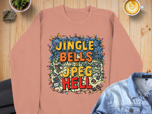 Jingle Bells JPEG Hell Festive Holiday Sweatshirt