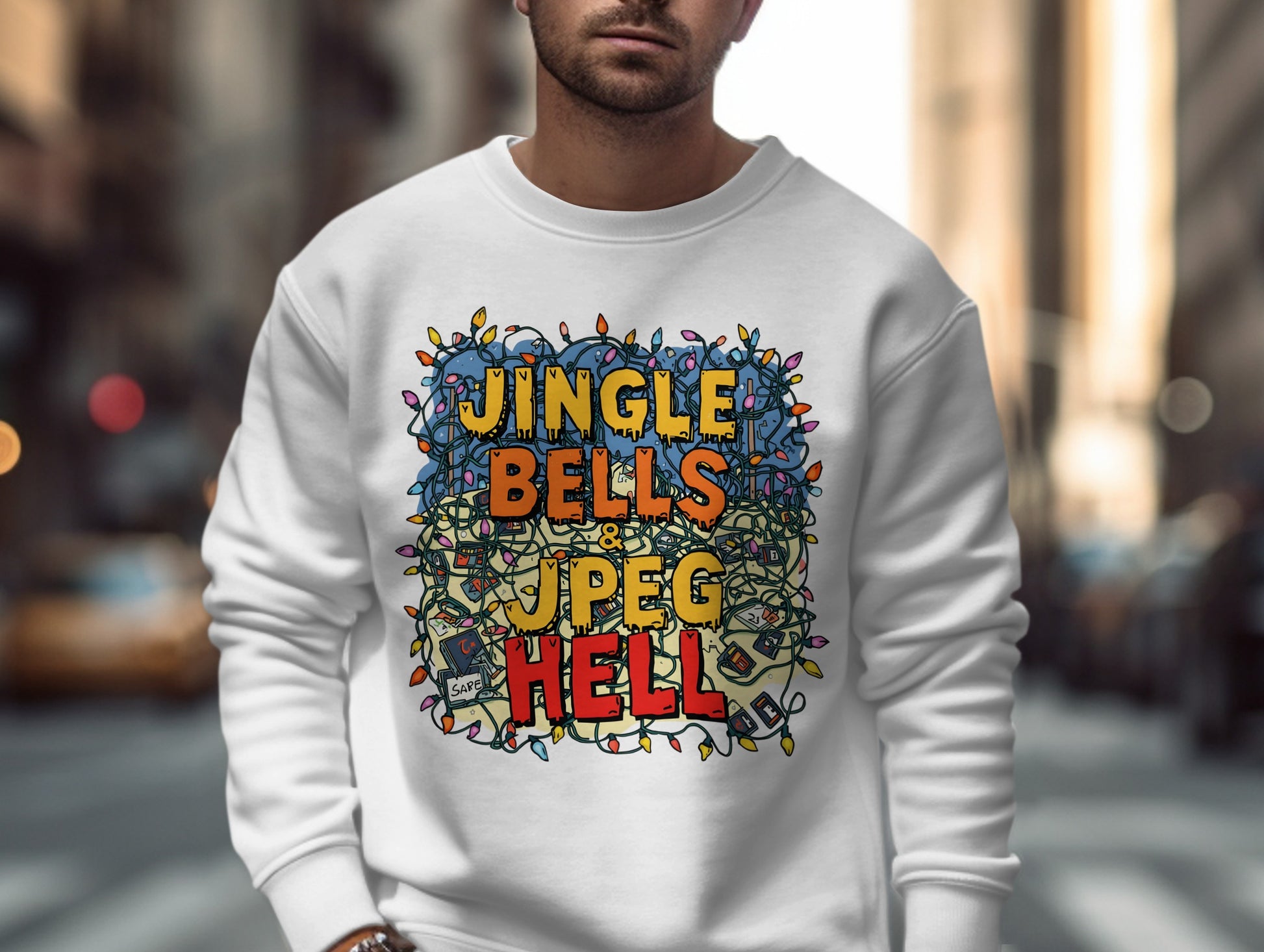Jingle Bells JPEG Hell Graphic Sweatshirt Product