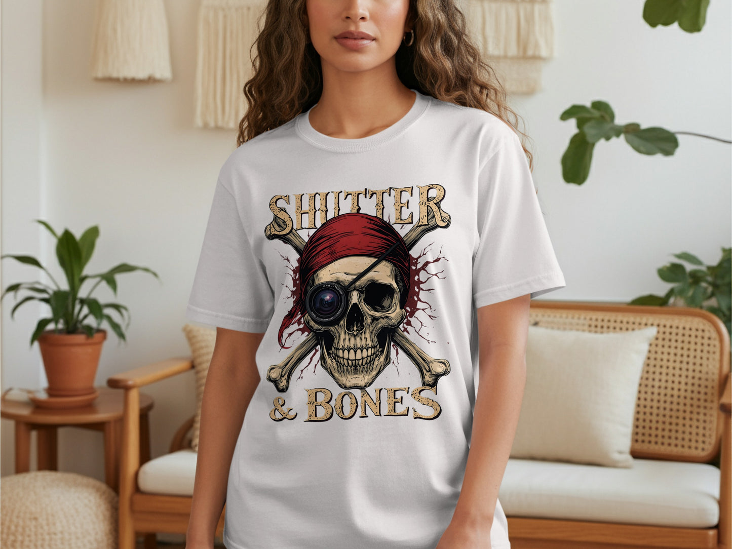 Shutter and Bones Pirate Skull Graphic Tee