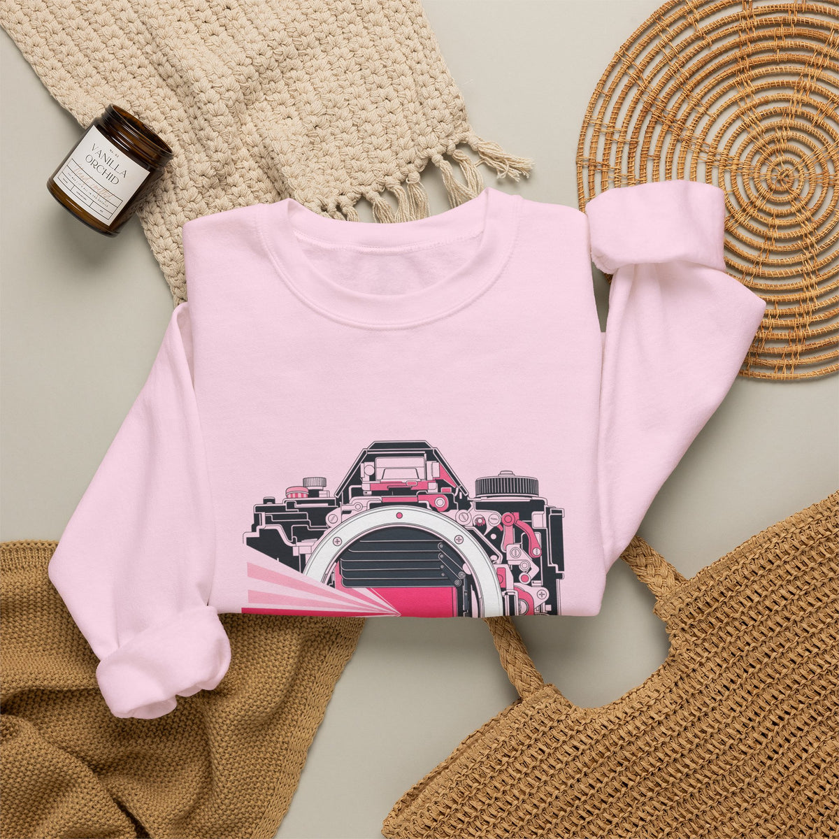 Shutter / Early Detection — Breast Cancer Awareness Crewneck (Photographer Collection)