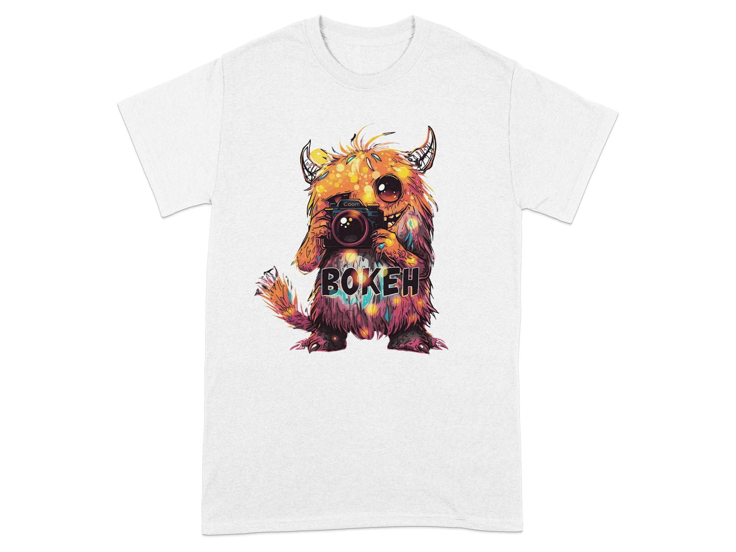 Monster with Camera Bokeh Graphic T-shirt