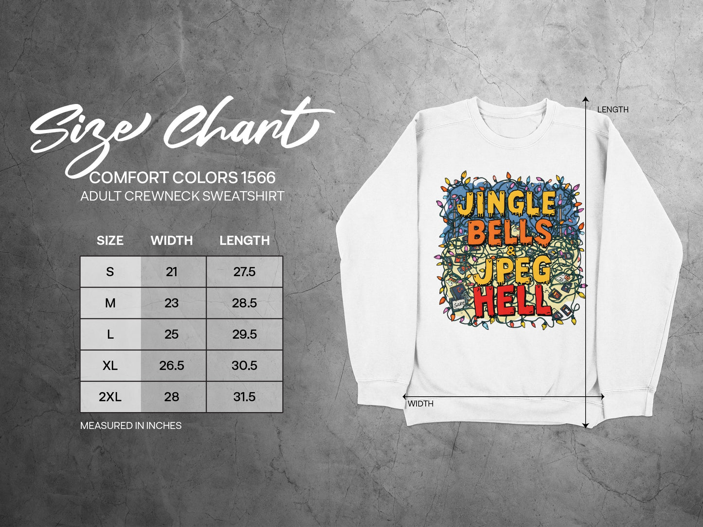 Jingle Bells JPEG Hell Adult Crewneck Sweatshirt