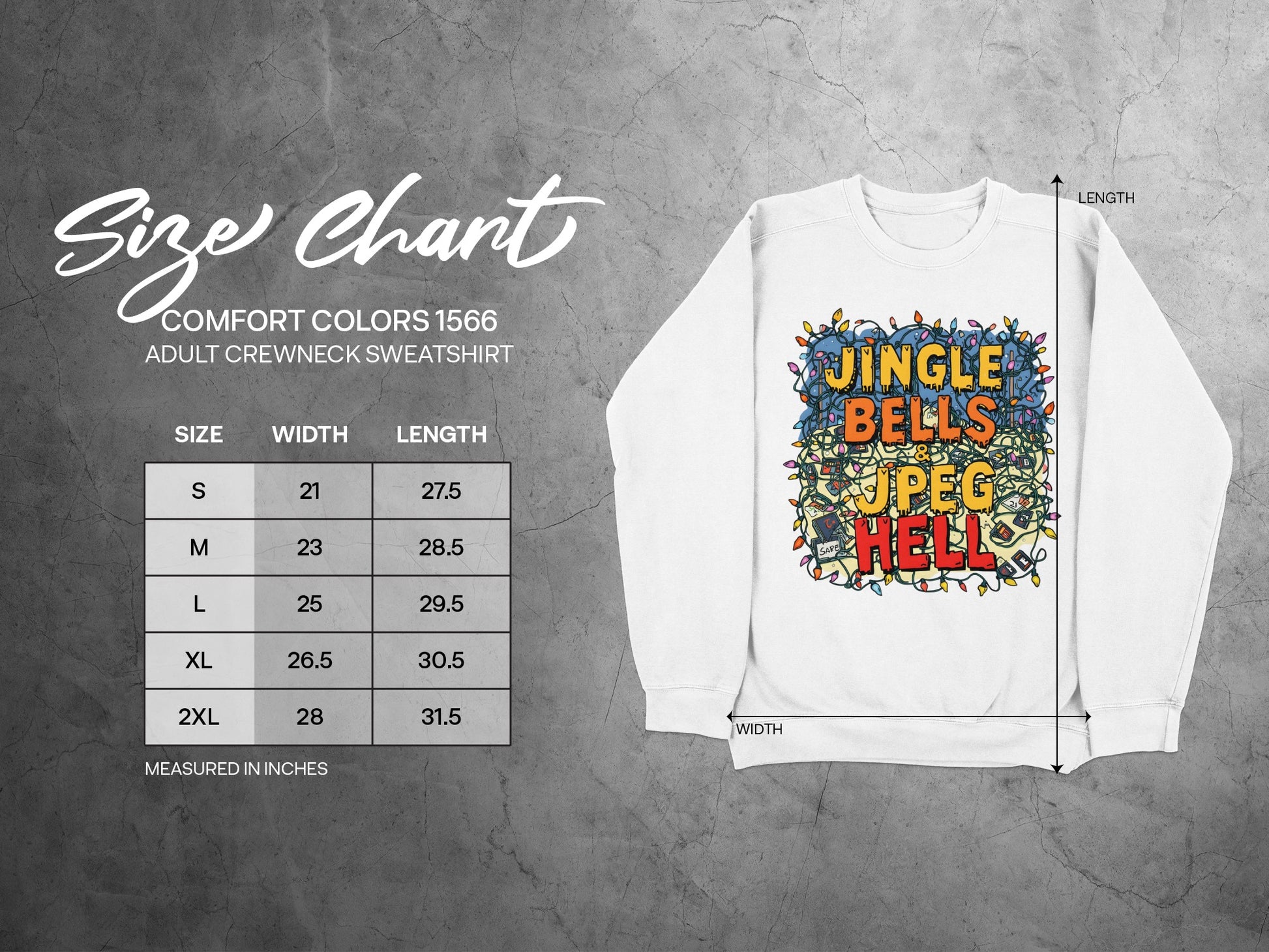 Jingle Bells JPEG Hell Adult Crewneck Sweatshirt