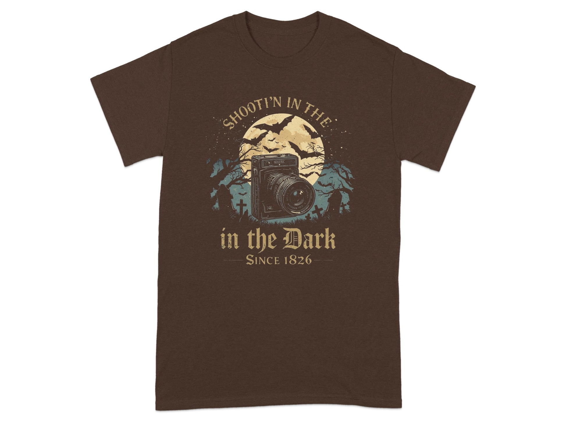 Shootin in the dark since 1826 graphic tee