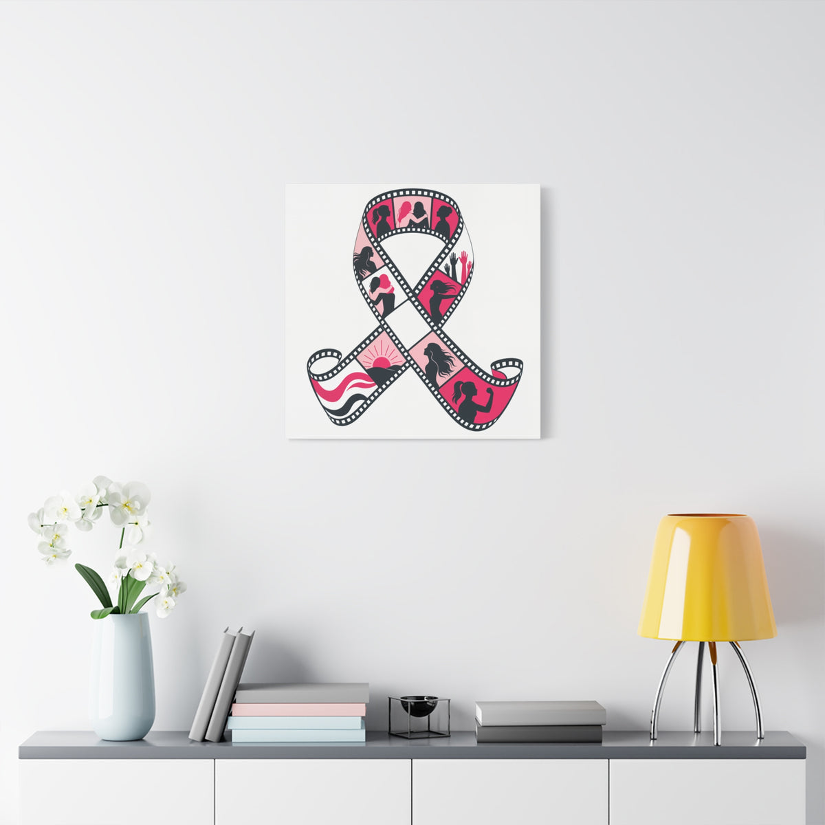 Film Strip Ribbon — Breast Cancer Awareness Canvas (Photographer Collection)