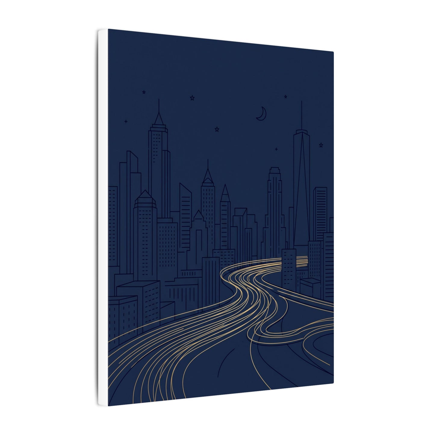 City Light Trails Canvas Wall Art