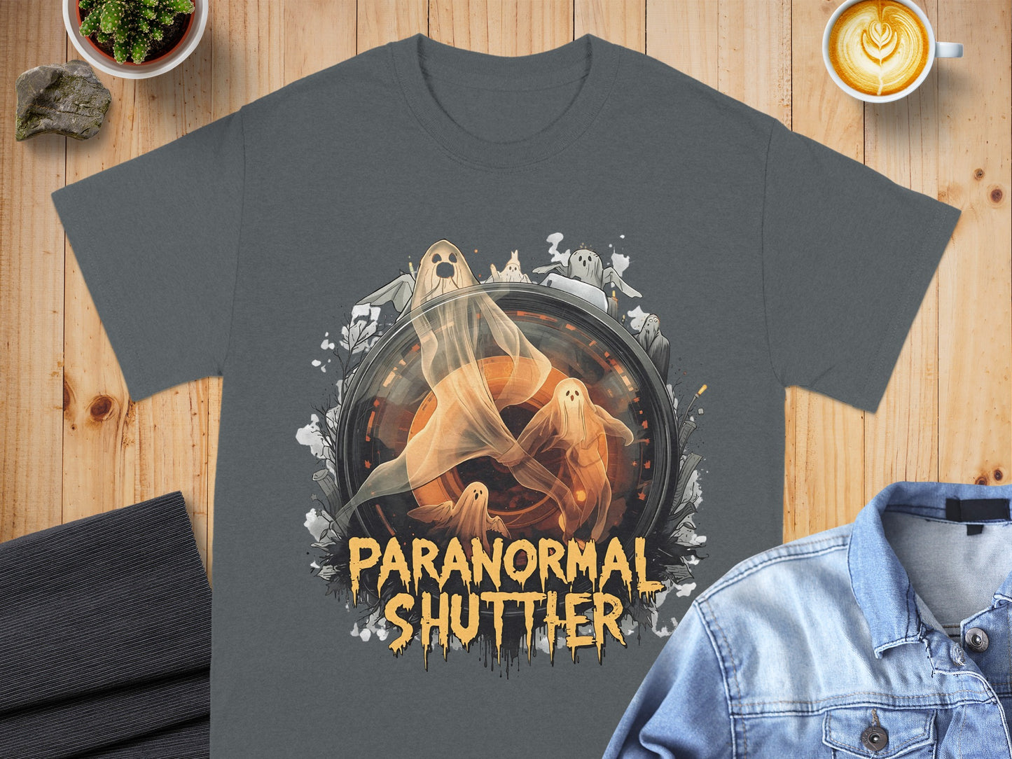 Paranormal Shutter Ghosts Graphic T-Shirt