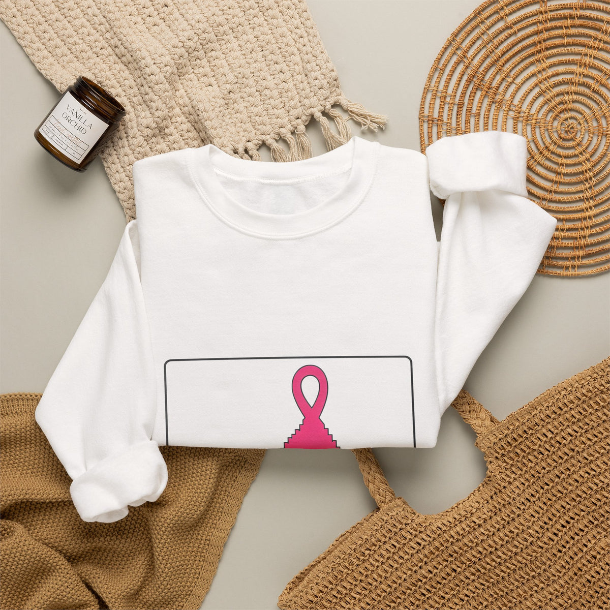 Histogram of Hope — Breast Cancer Awareness Crewneck (Photographer Collection)
