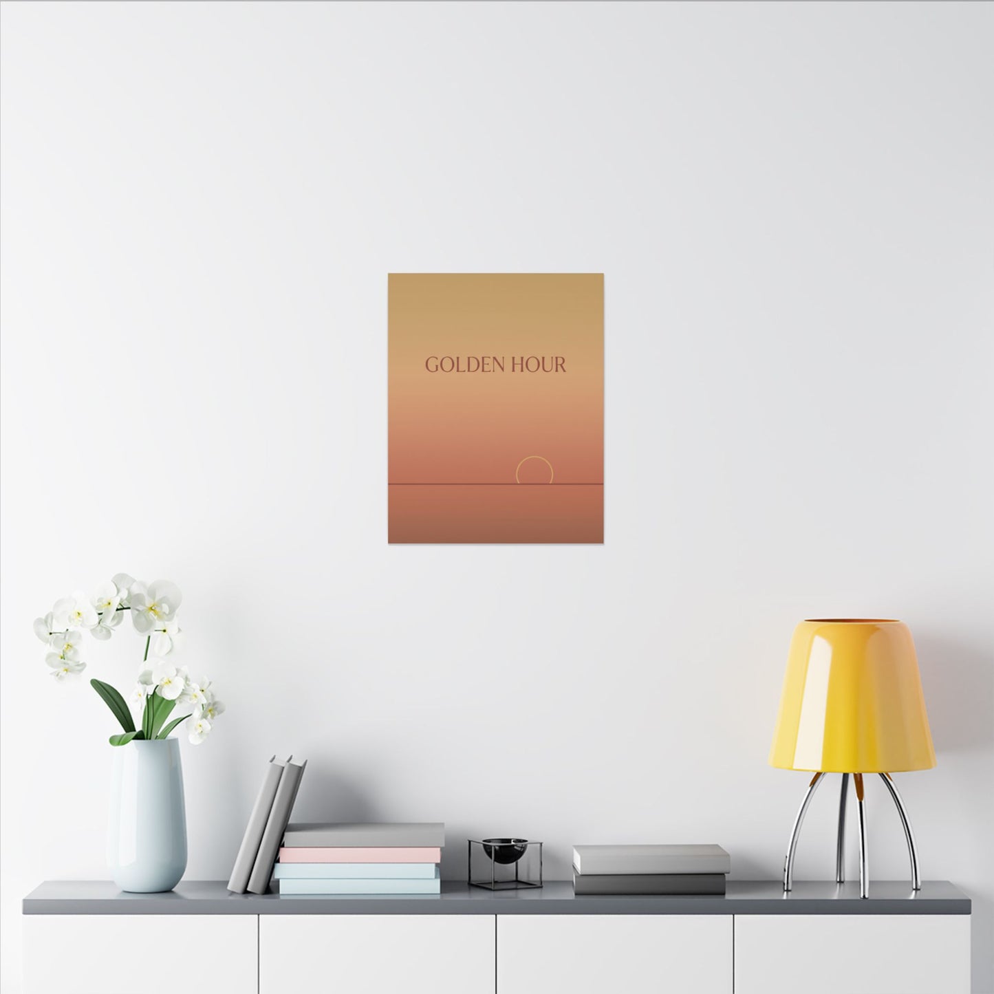 Golden Hour Minimalist Canvas Wall Art