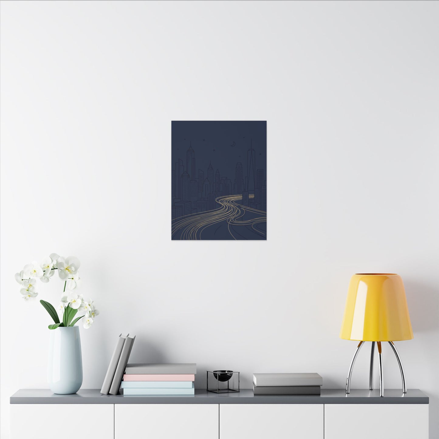 City Light Trails Canvas Wall Art