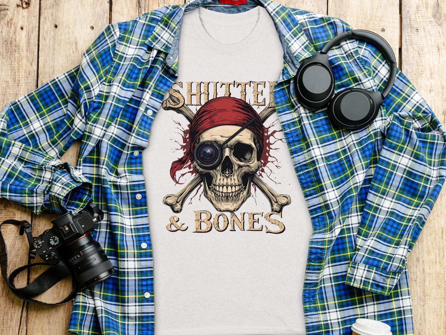 Shutter and Bones Pirate Skull Graphic Tee product