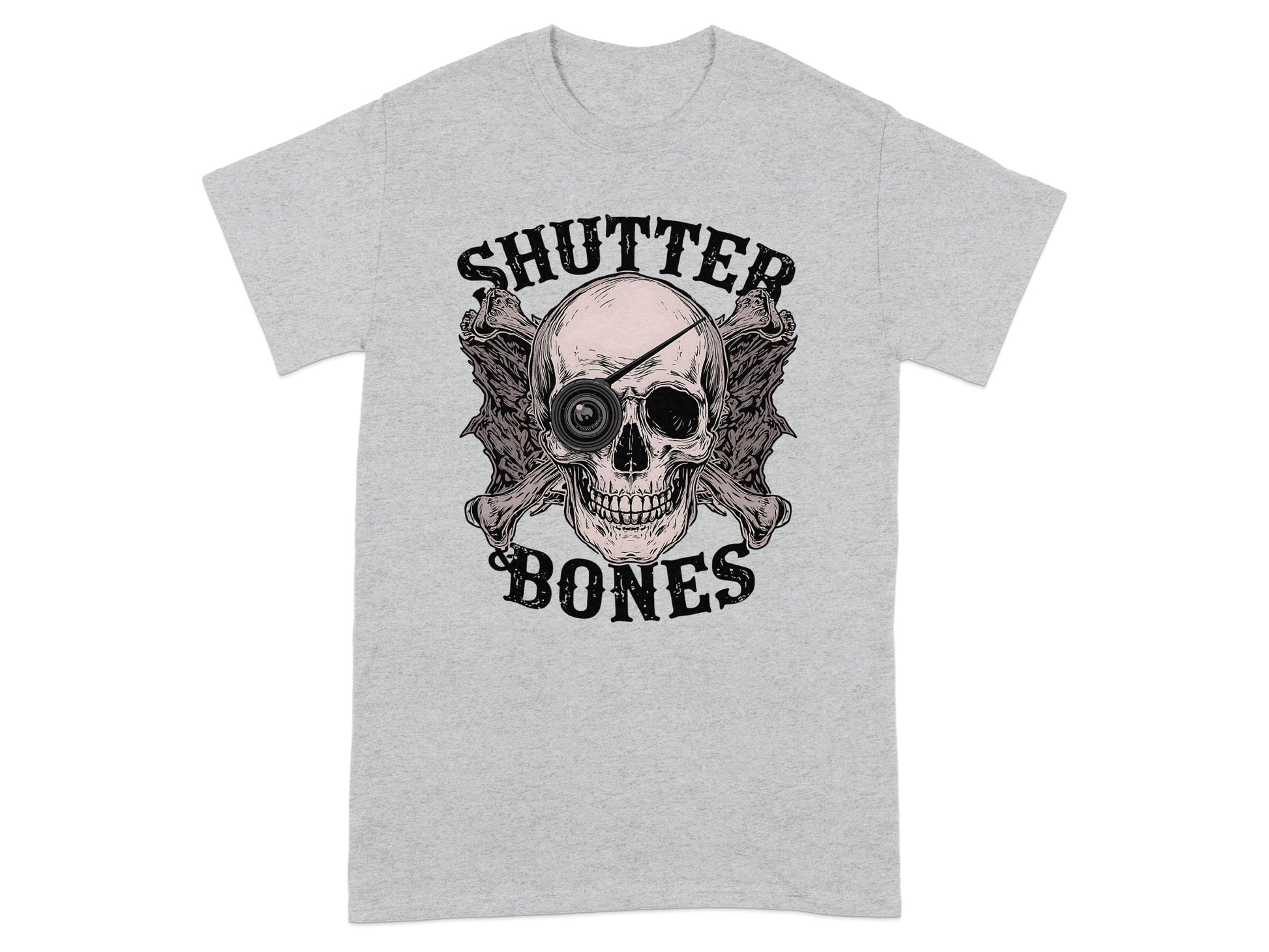 Shutter Bones Graphic Print Skull and Crossbones T-shirt