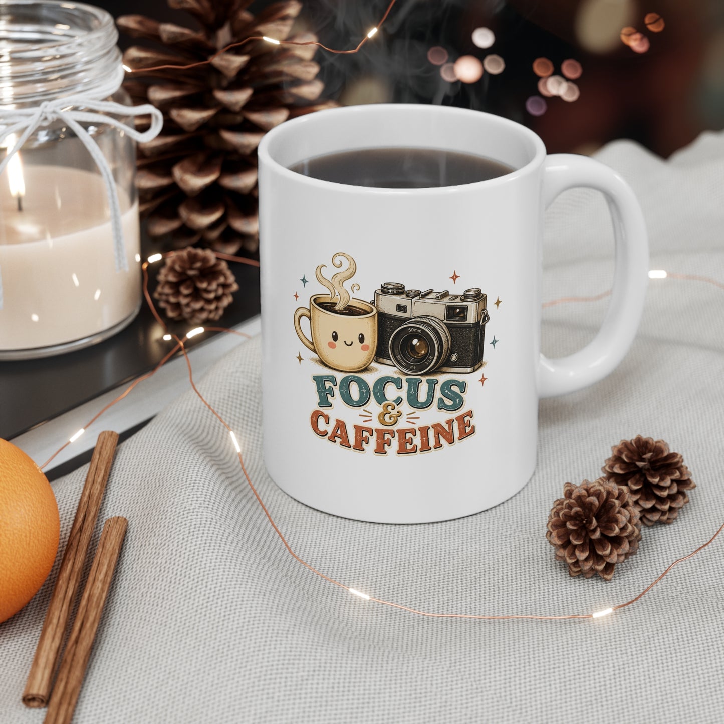 Focus and Caffeine Photographer Mug 11oz