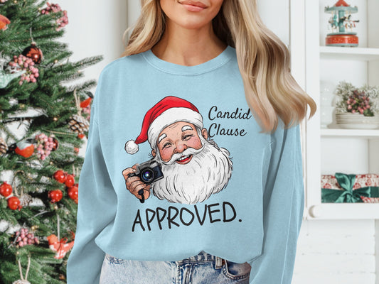 Candid Clause Approved Sweatshirt Perfect Christmas Gift