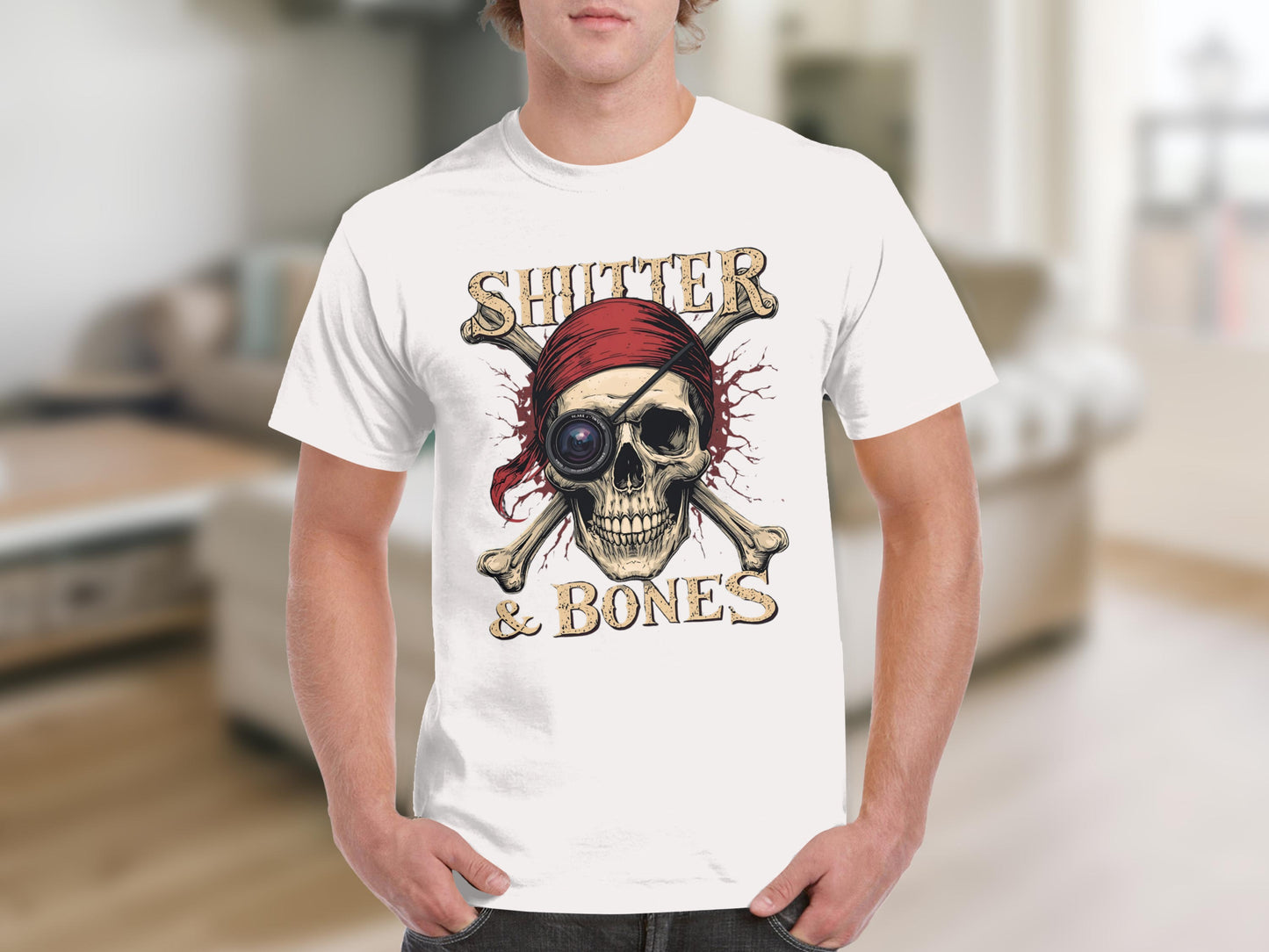 Shutter & Bones Skull Pirate Graphic T-Shirt