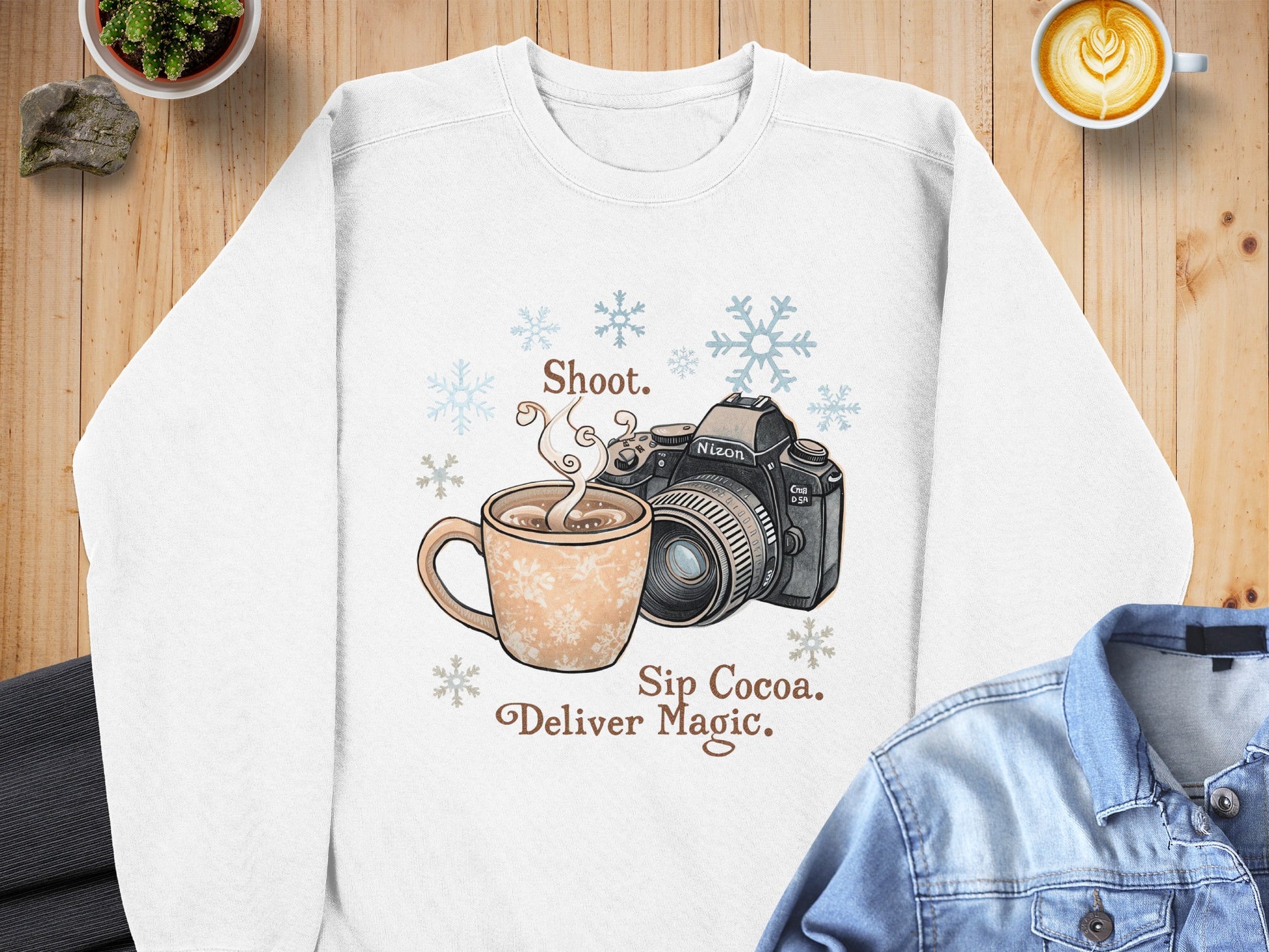 Shoot Sip Cocoa Deliver Magic Sweatshirt