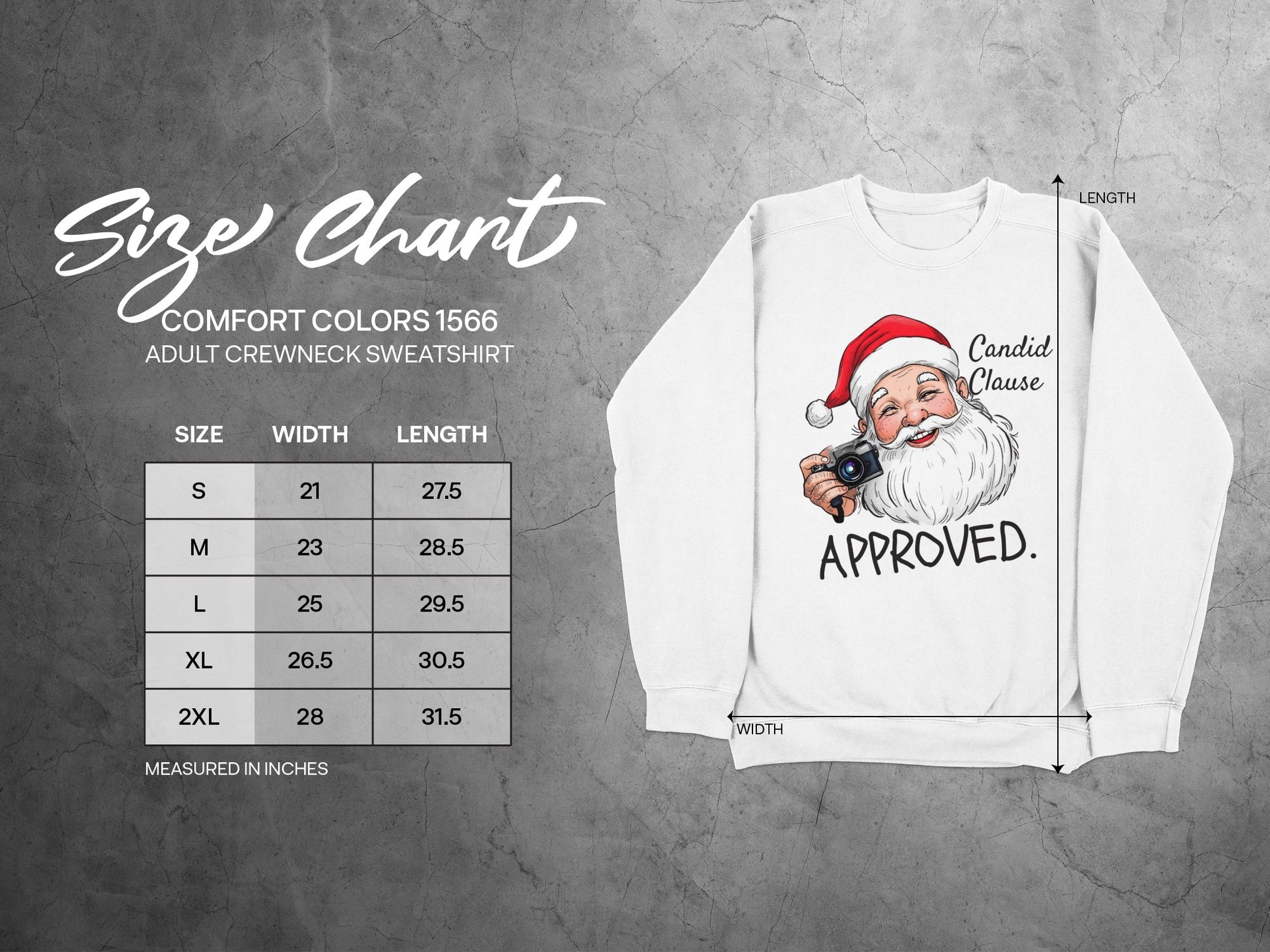 Santa Claus Holding Camera Crewneck Sweatshirt