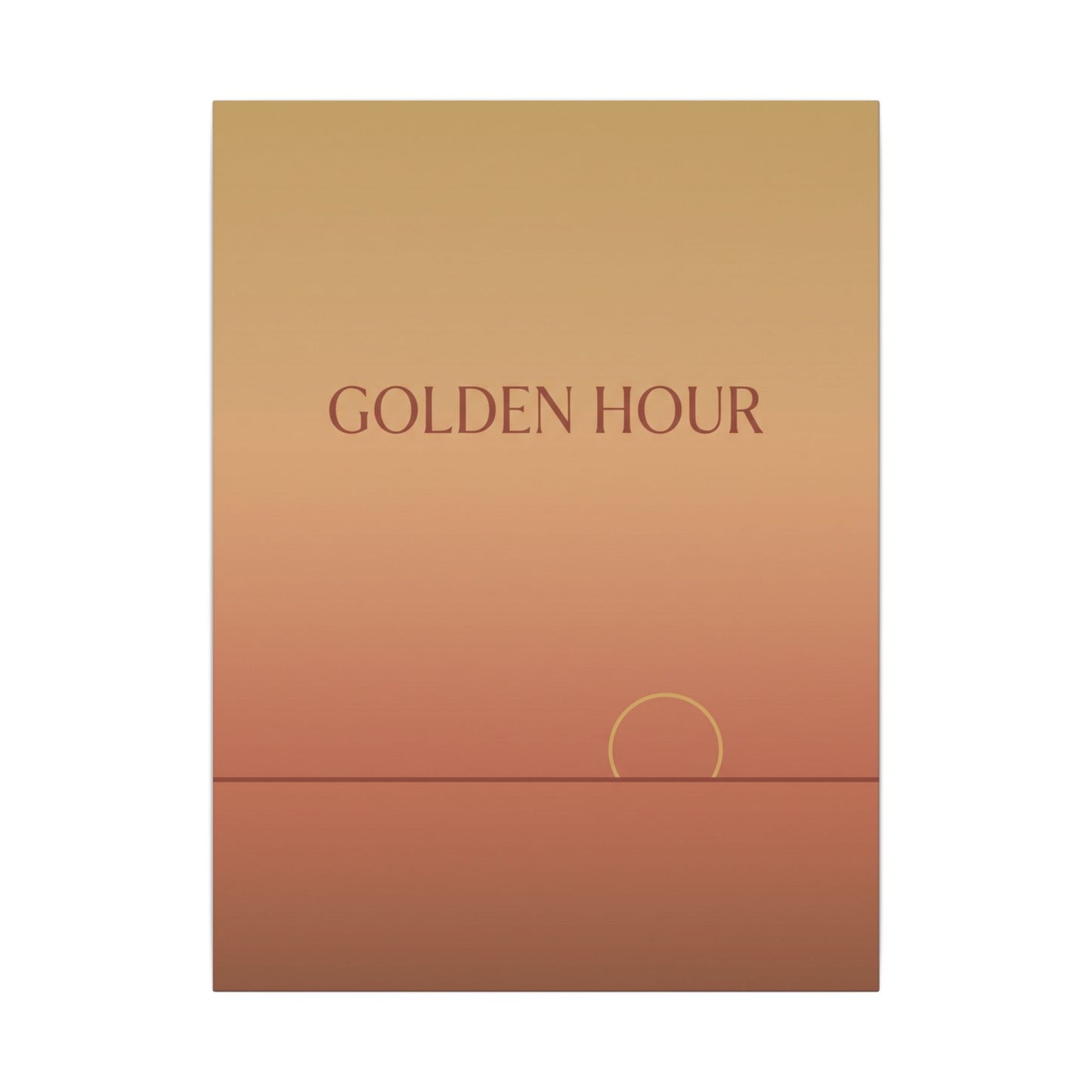 Golden Hour Minimalist Canvas Wall Art