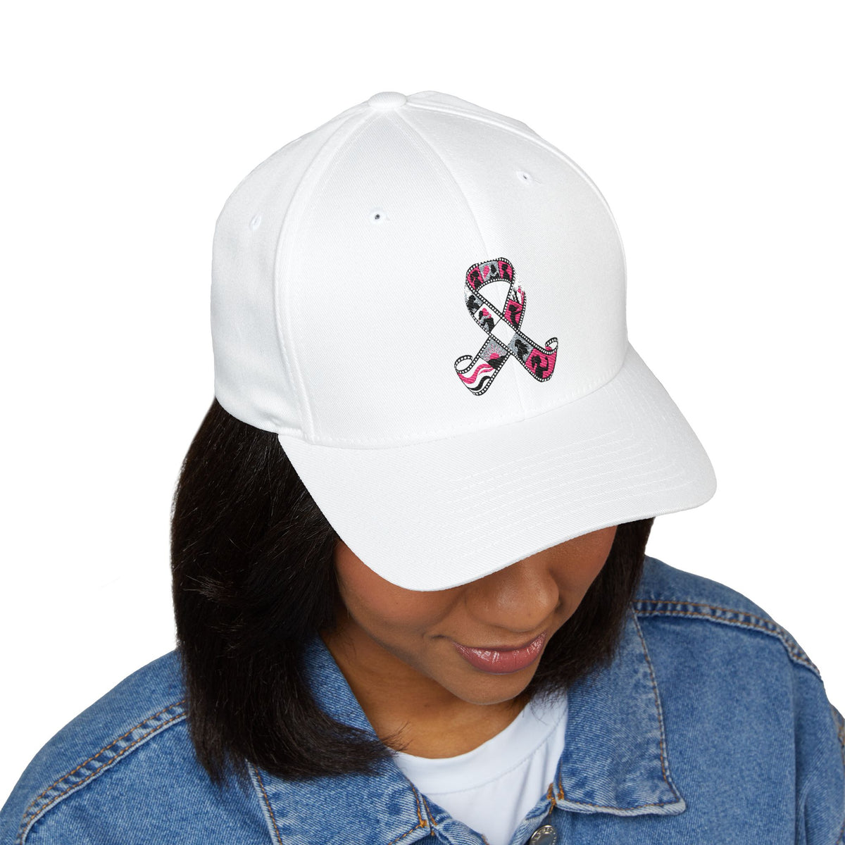 Film Strip Ribbon — Breast Cancer Awareness Embroidered Cap (Photographer Collection)