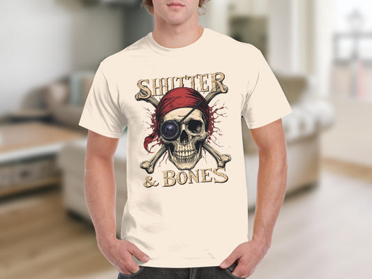 Shutter and Bones Skull and Crossbones Graphic T-shirt