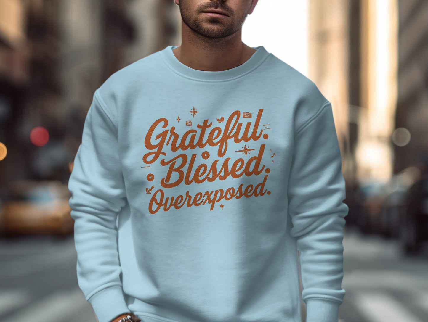 Grateful Blessed Overexposed Graphic Sweatshirt product