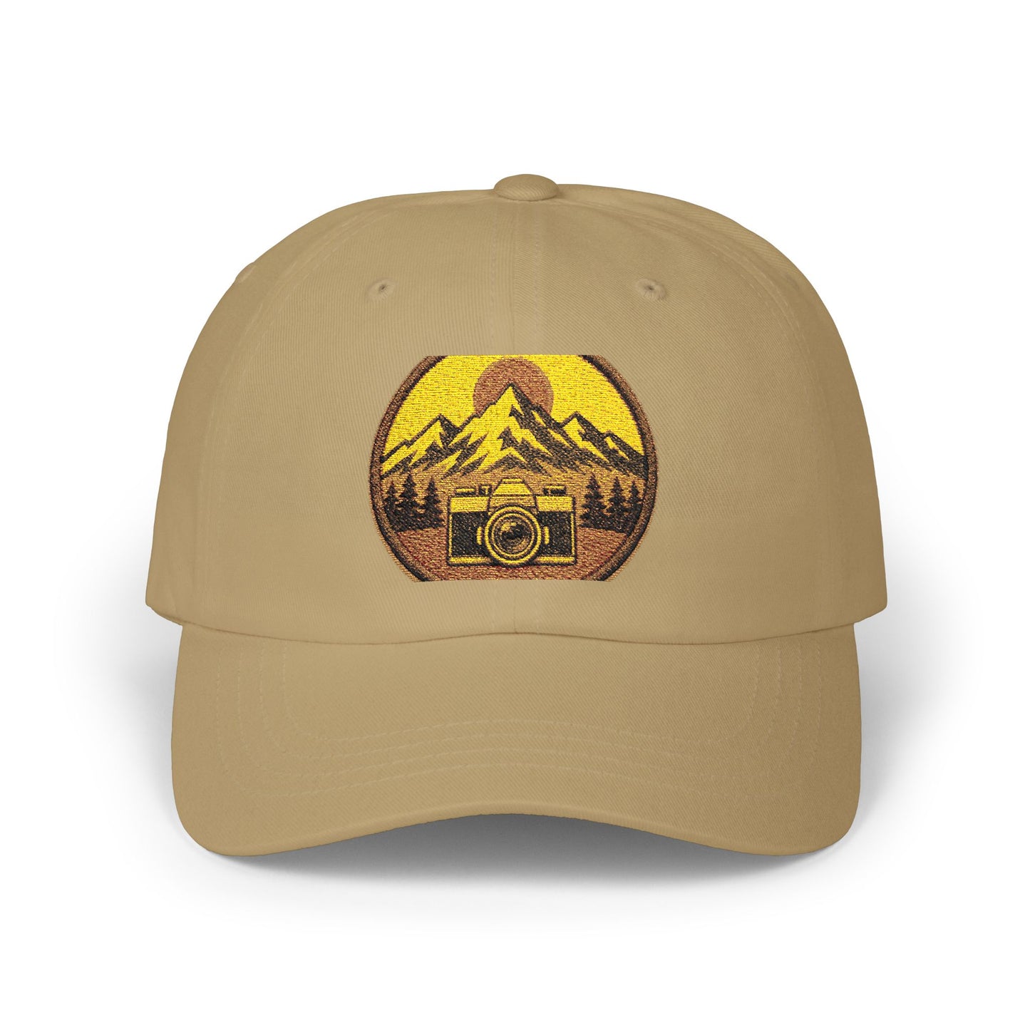 Mountain Camera Patch Dad Cap