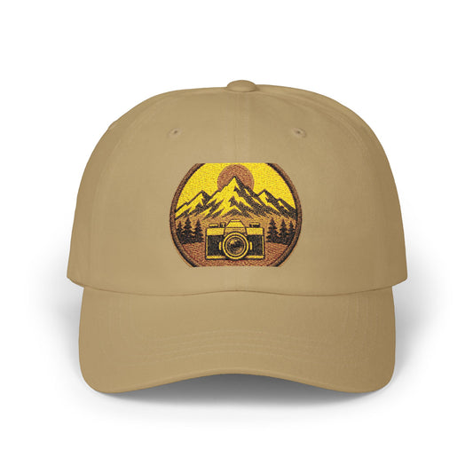 Mountain Camera Patch Dad Cap