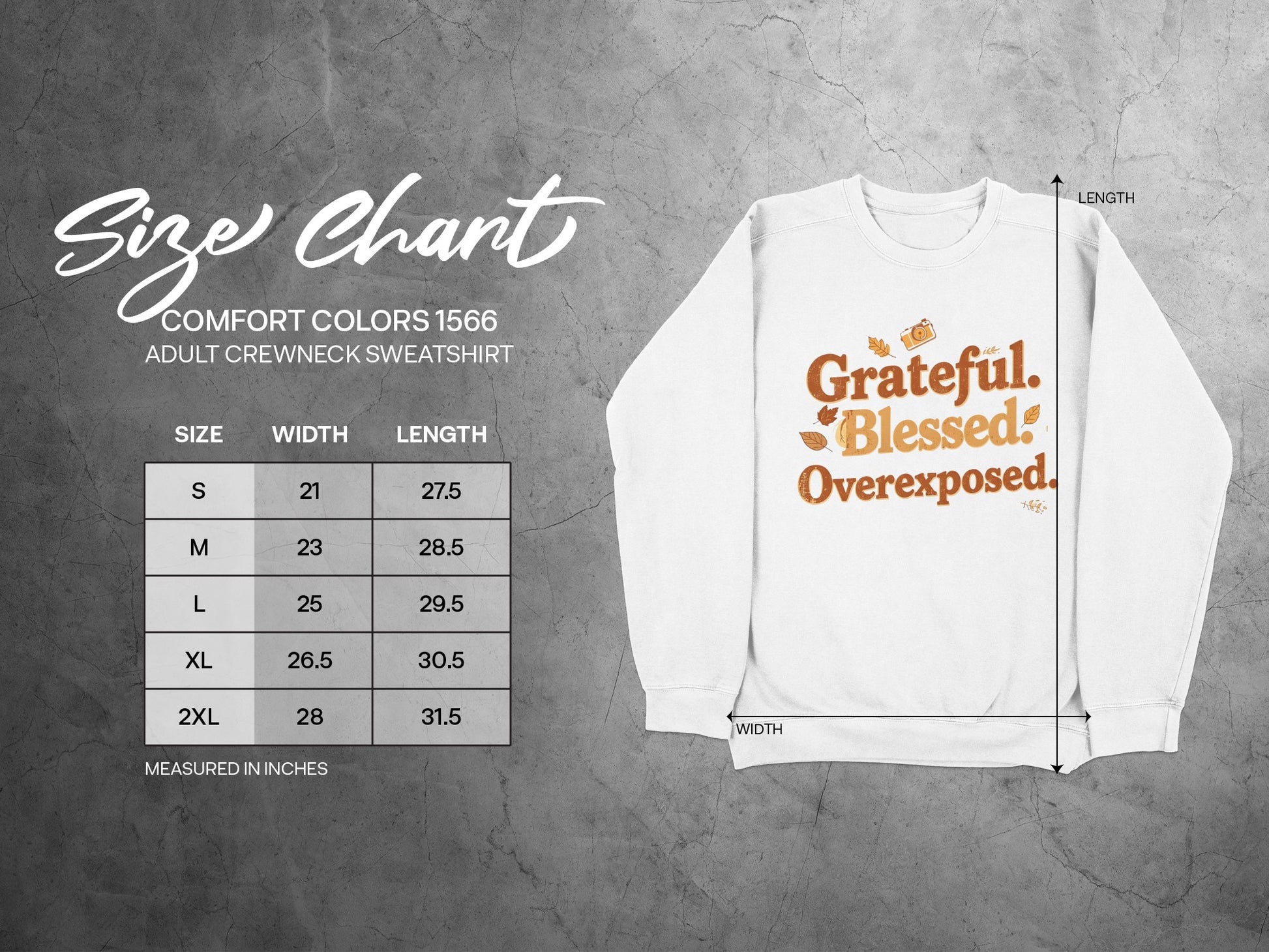 Grateful Blessed Overexposed Adult Crewneck Sweatshirt