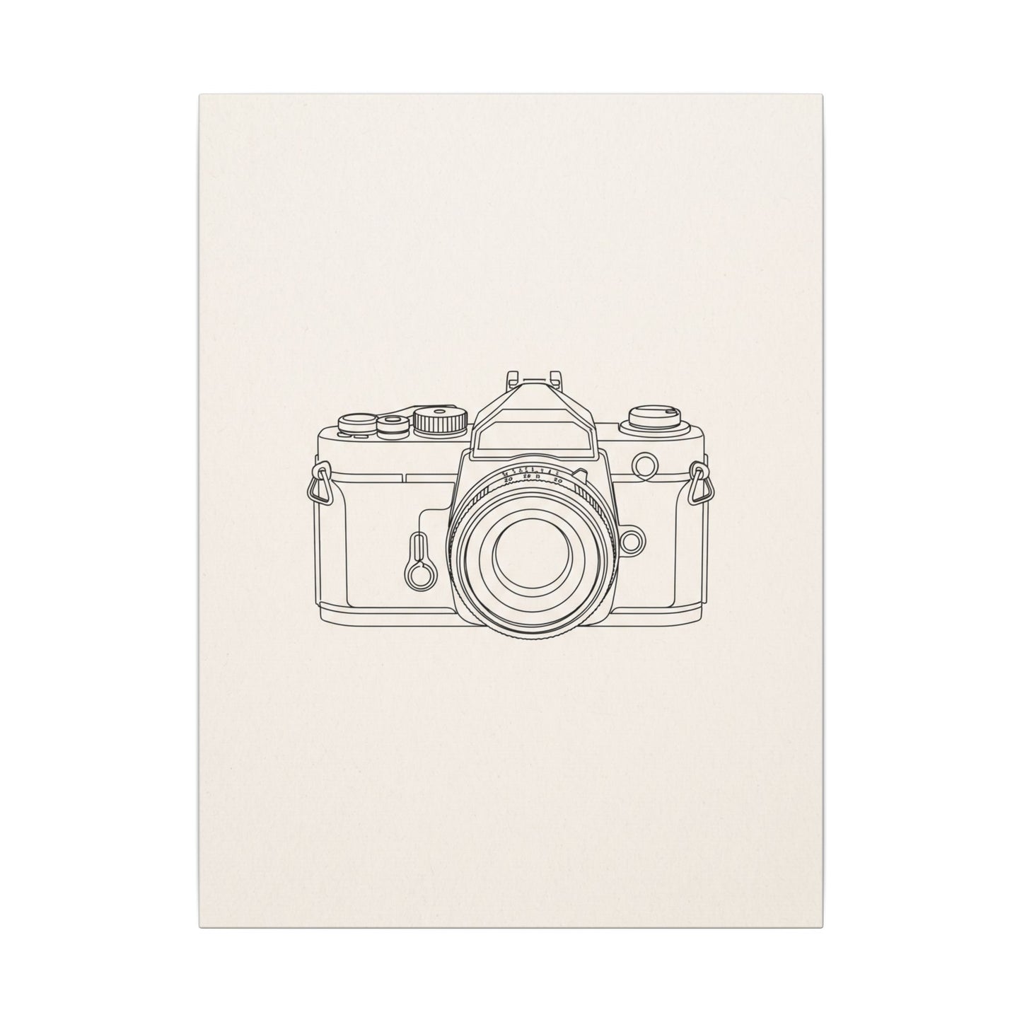 Line Art Camera Canvas Wall Art