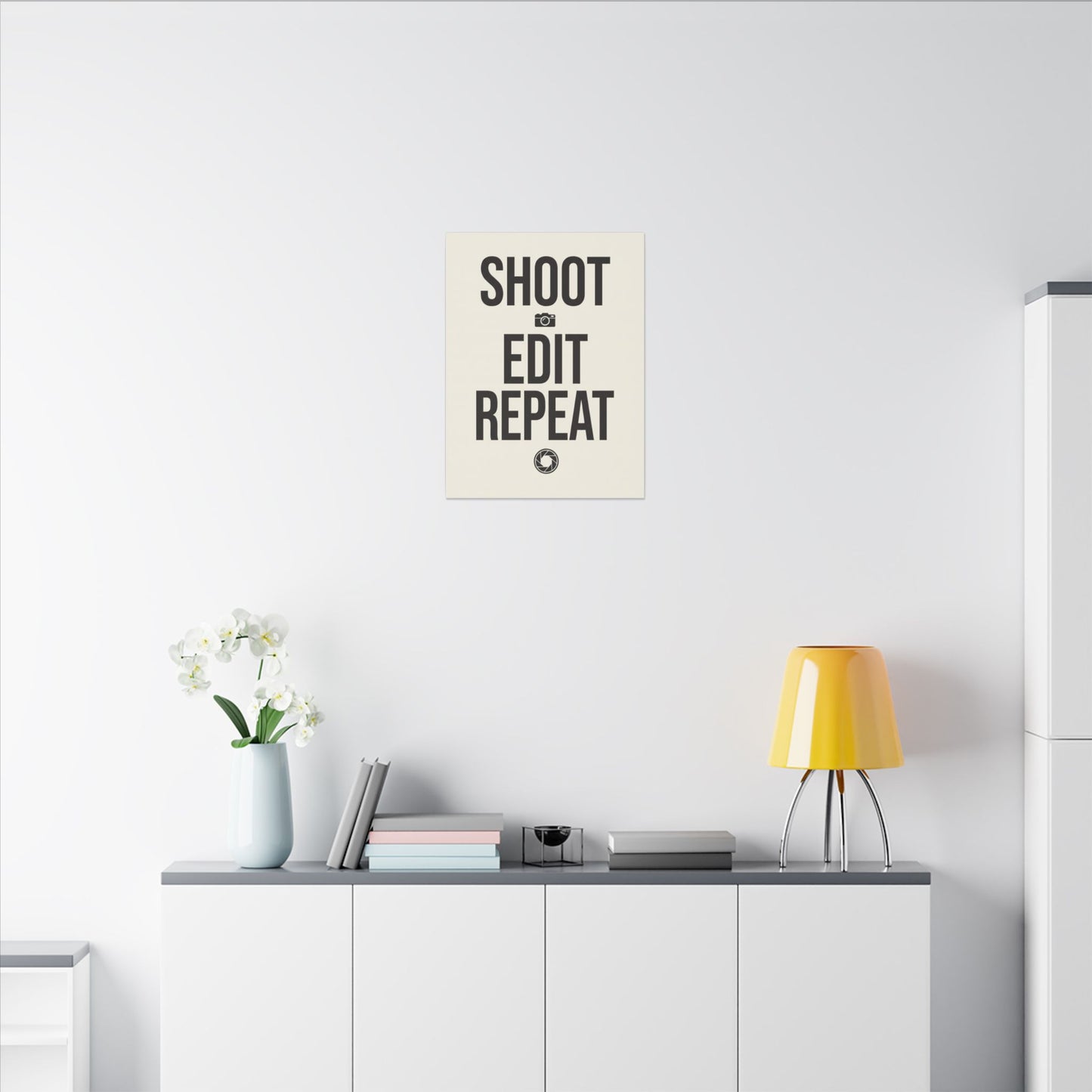 Shoot Edit Repeat Canvas Wall Art