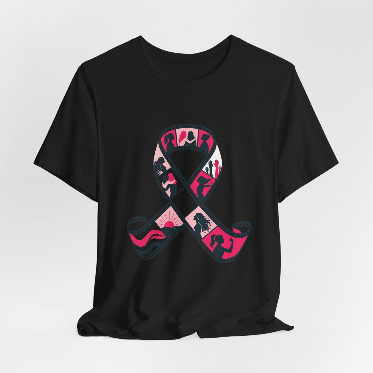 Film Strip Ribbon — Breast Cancer Awareness Tee (Photographer Collection)