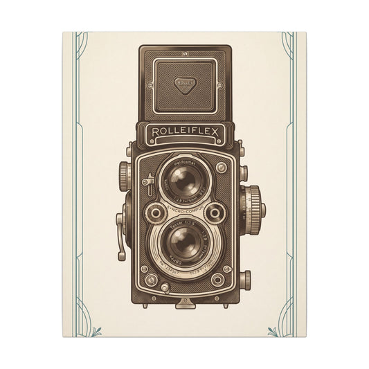 Vintage TLR Camera Canvas Wall Art