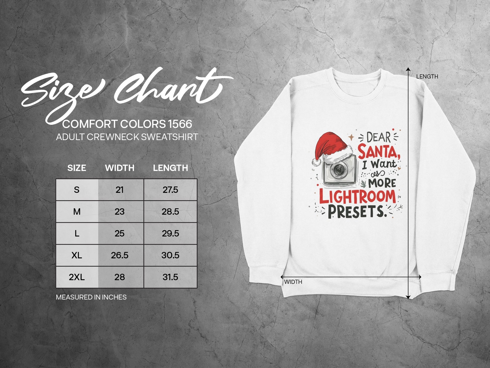 Dear Santa I Want More Lightroom Presets Sweatshirt