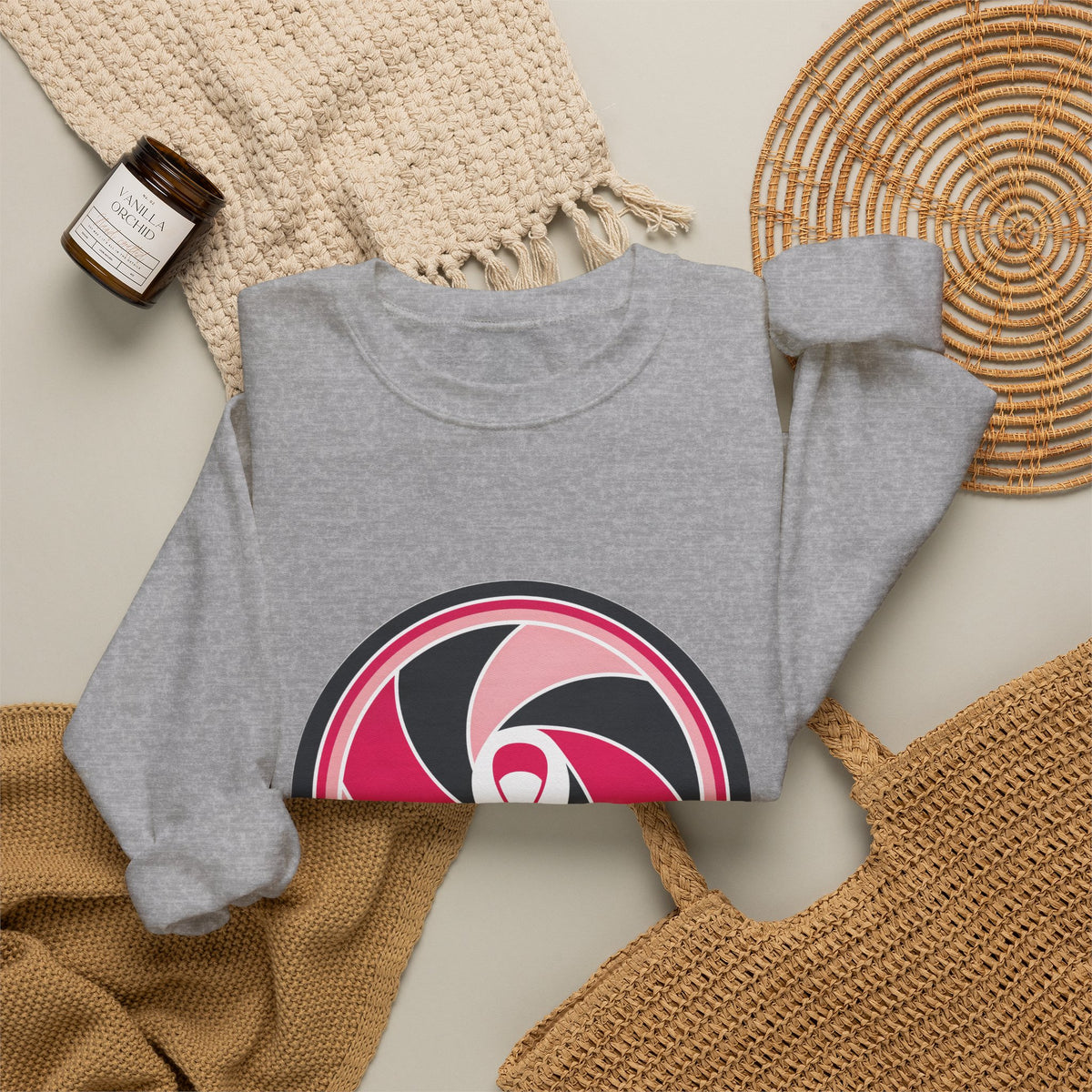 Aperture Ribbon — Breast Cancer Awareness Crewneck (Photographer Collection)