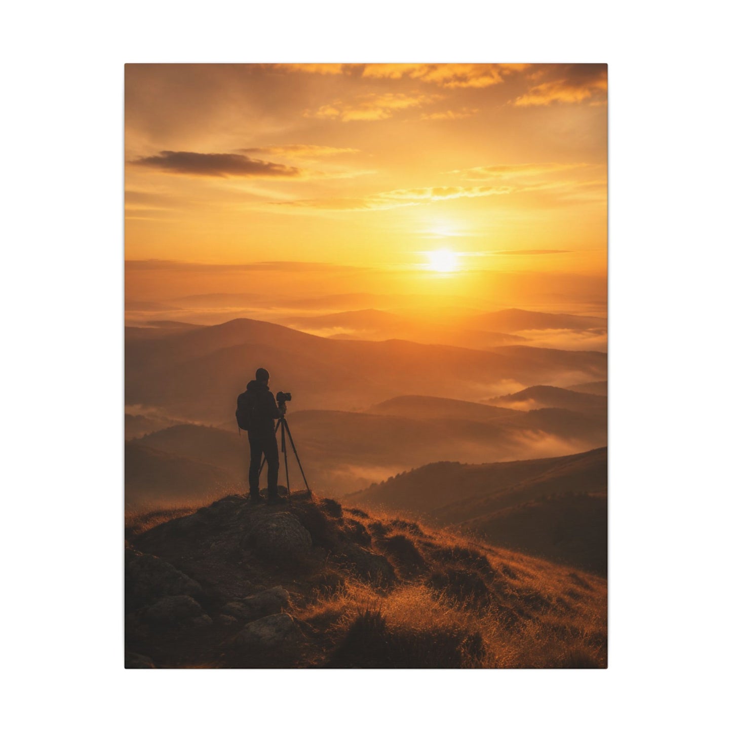 Golden Hour Photographer Canvas Wall Art