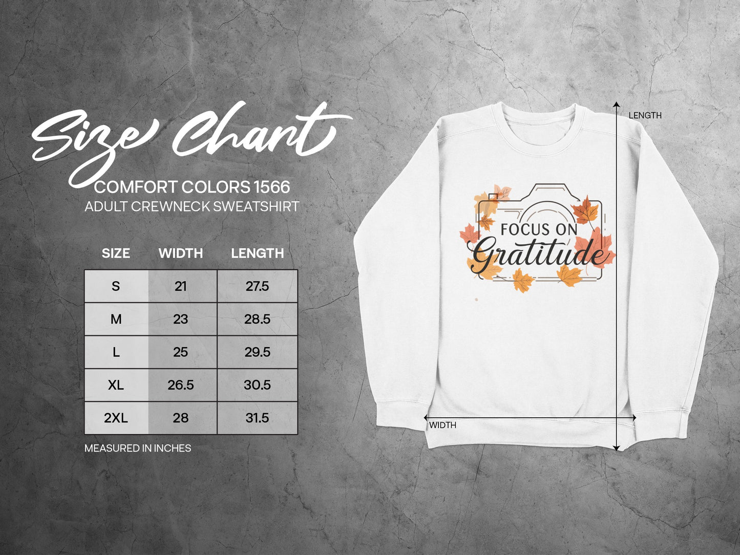 Focus On Gratitude Adult Crewneck Sweatshirt