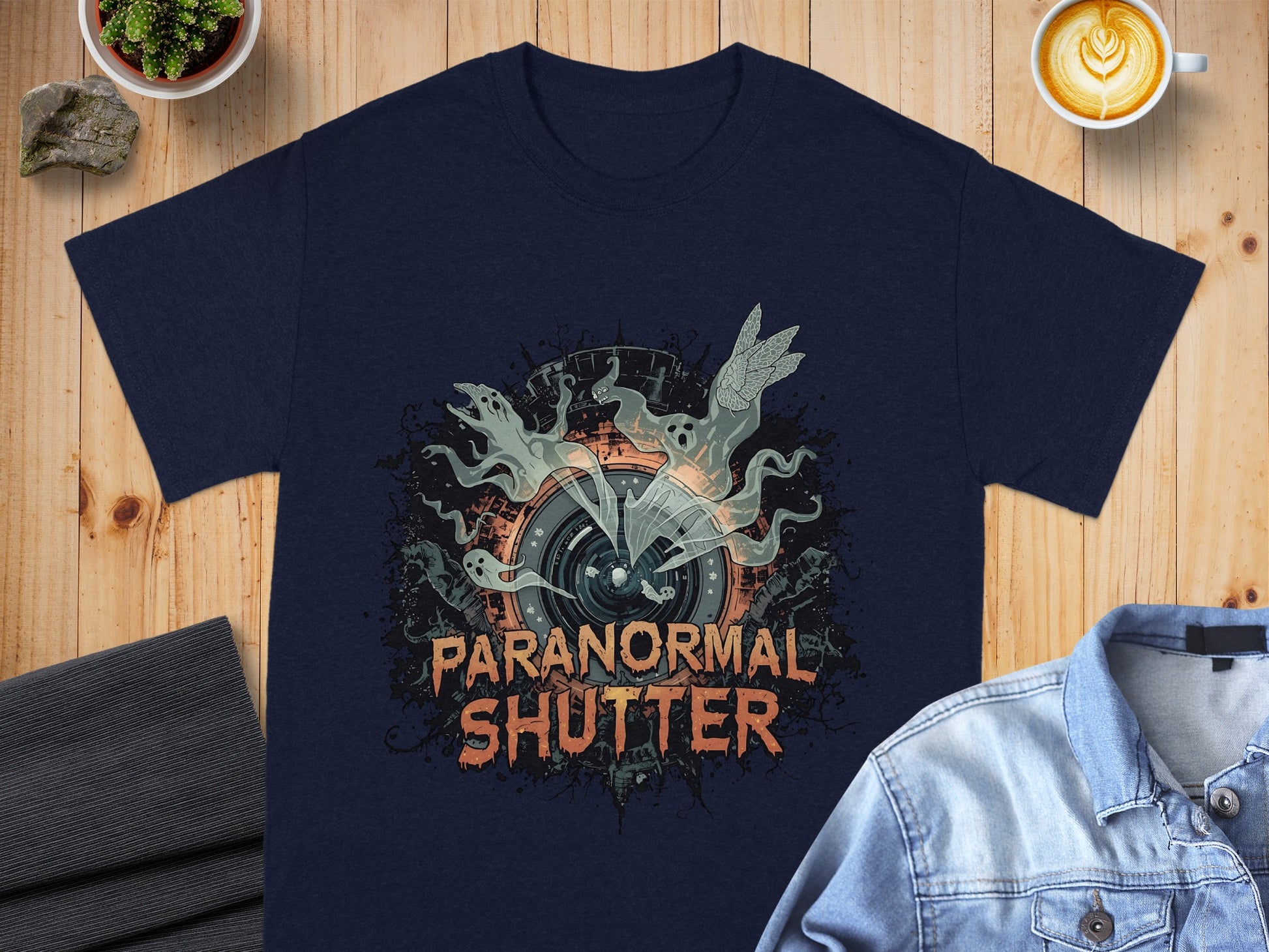 Paranormal Shutter Graphic Tee for Casual Wear