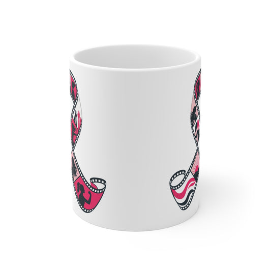 Film Strip Ribbon — Breast Cancer Awareness Mug (Photographer Collection)