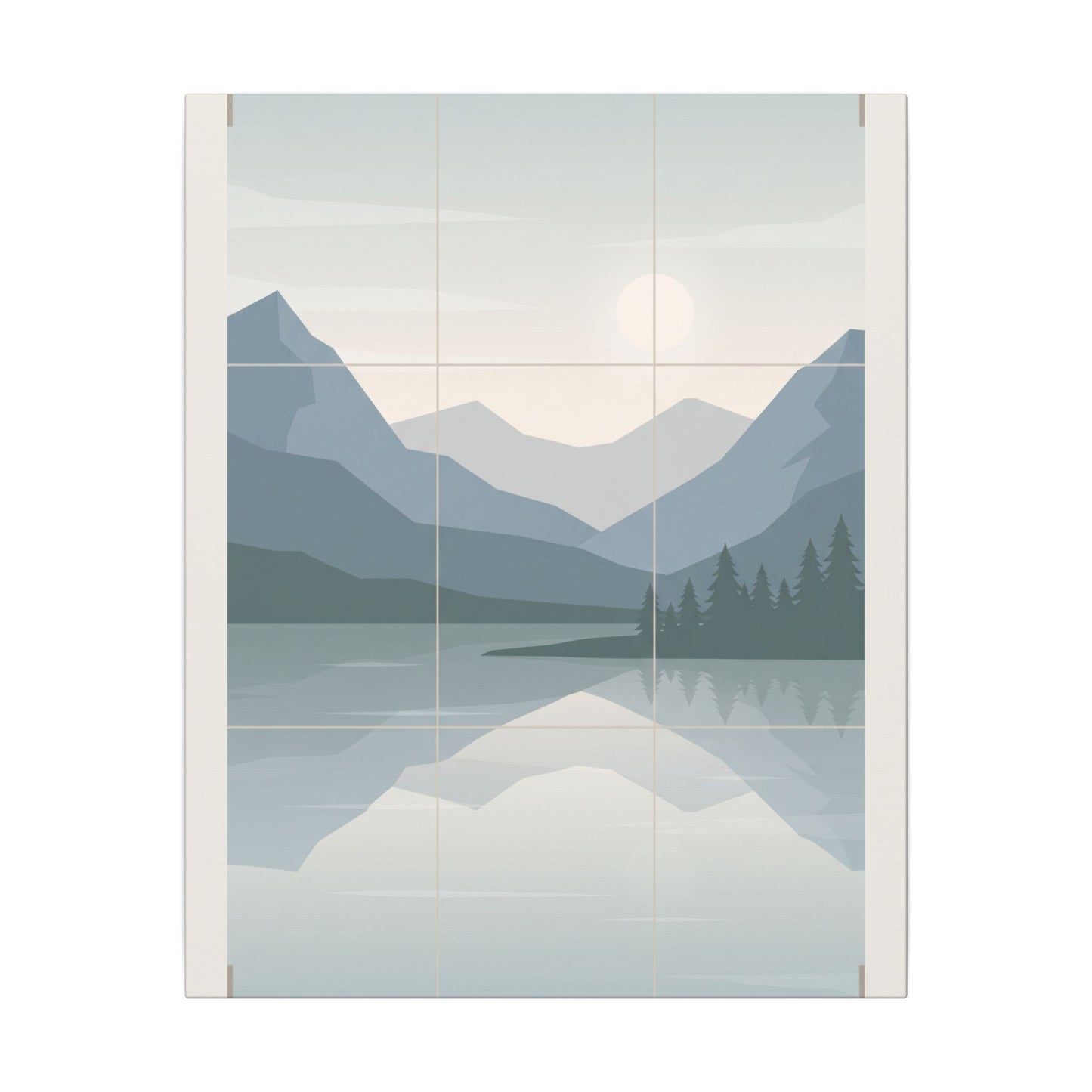 Rule of Thirds Lake Canvas Wall Art