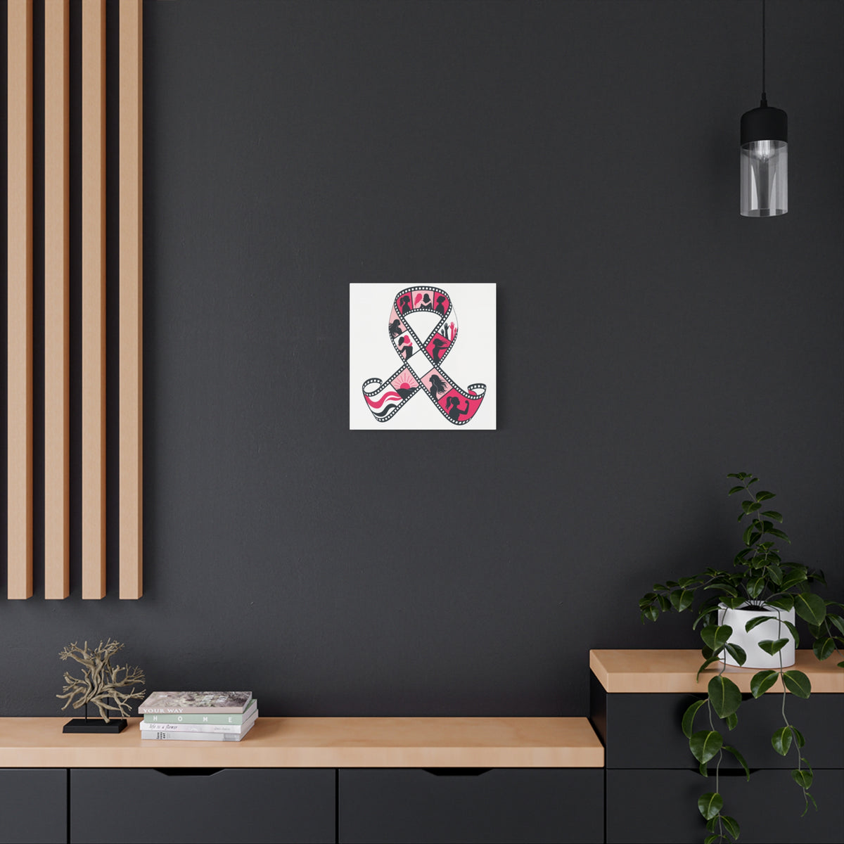Film Strip Ribbon — Breast Cancer Awareness Canvas (Photographer Collection)