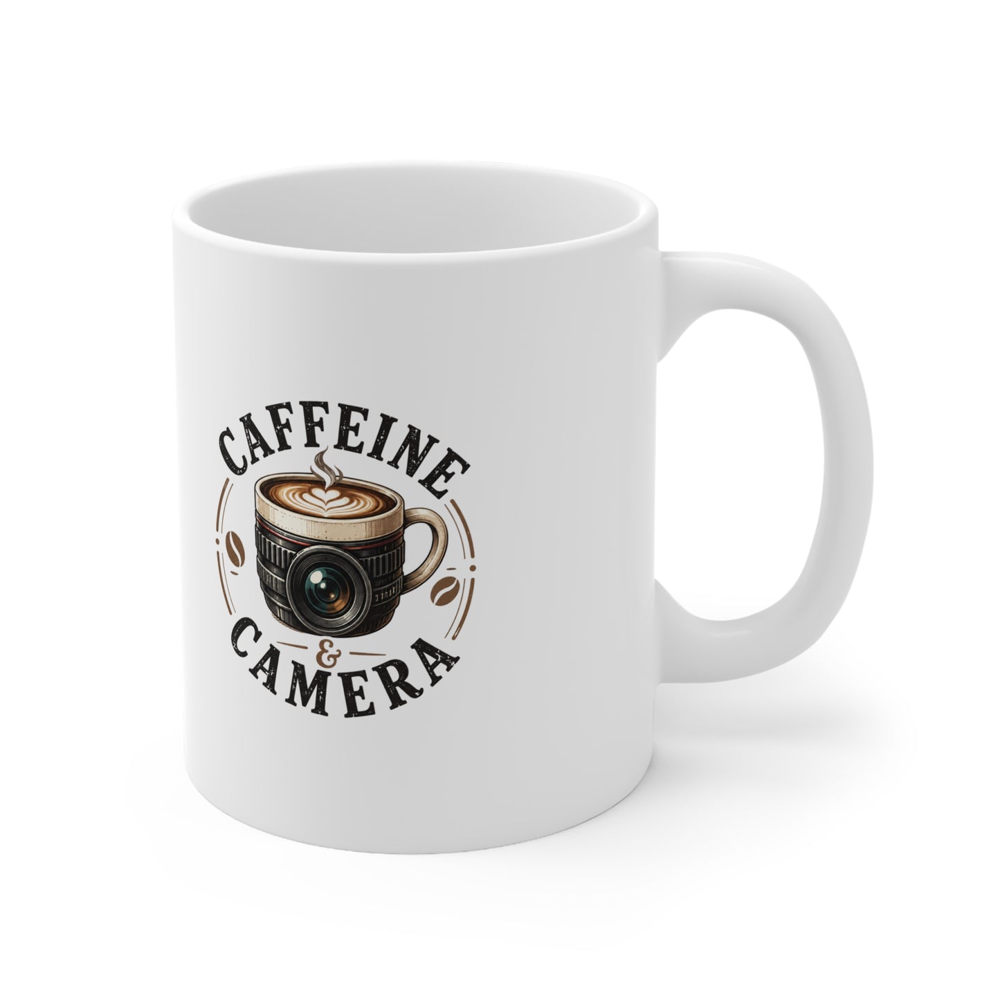 Caffeine and Camera Photographer Mug 11oz