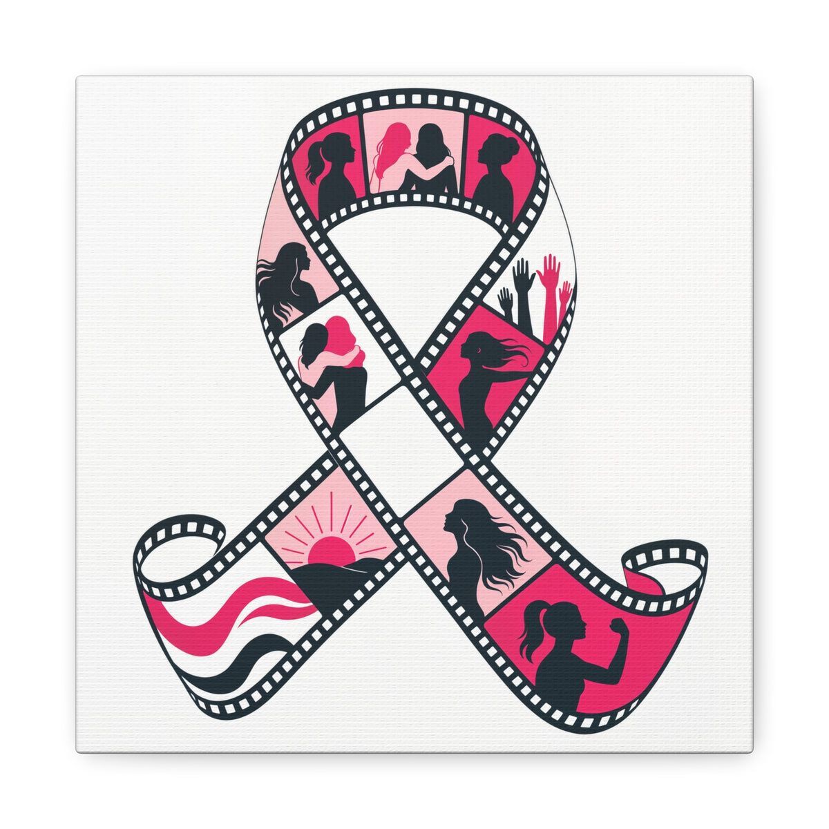 Film Strip Ribbon — Breast Cancer Awareness Canvas (Photographer Collection)