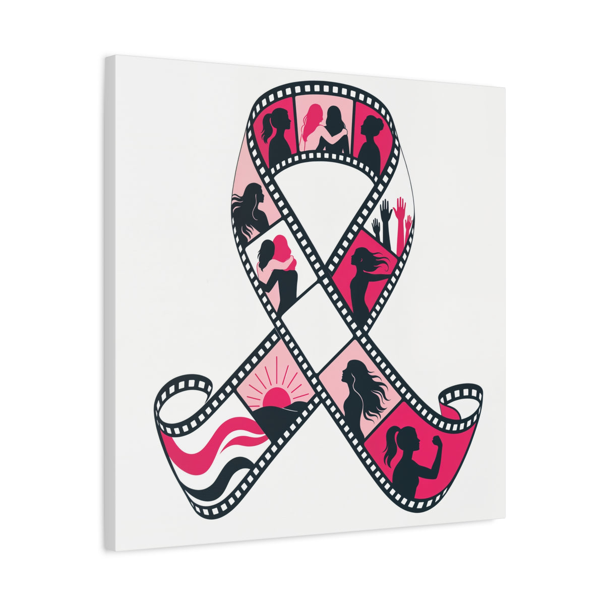 Film Strip Ribbon — Breast Cancer Awareness Canvas (Photographer Collection)