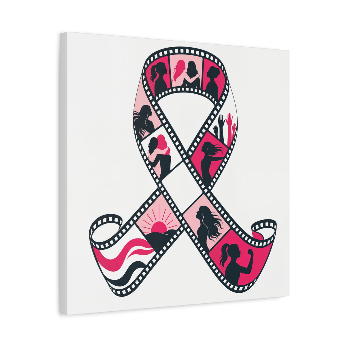 Film Strip Ribbon — Breast Cancer Awareness Canvas (Photographer Collection)