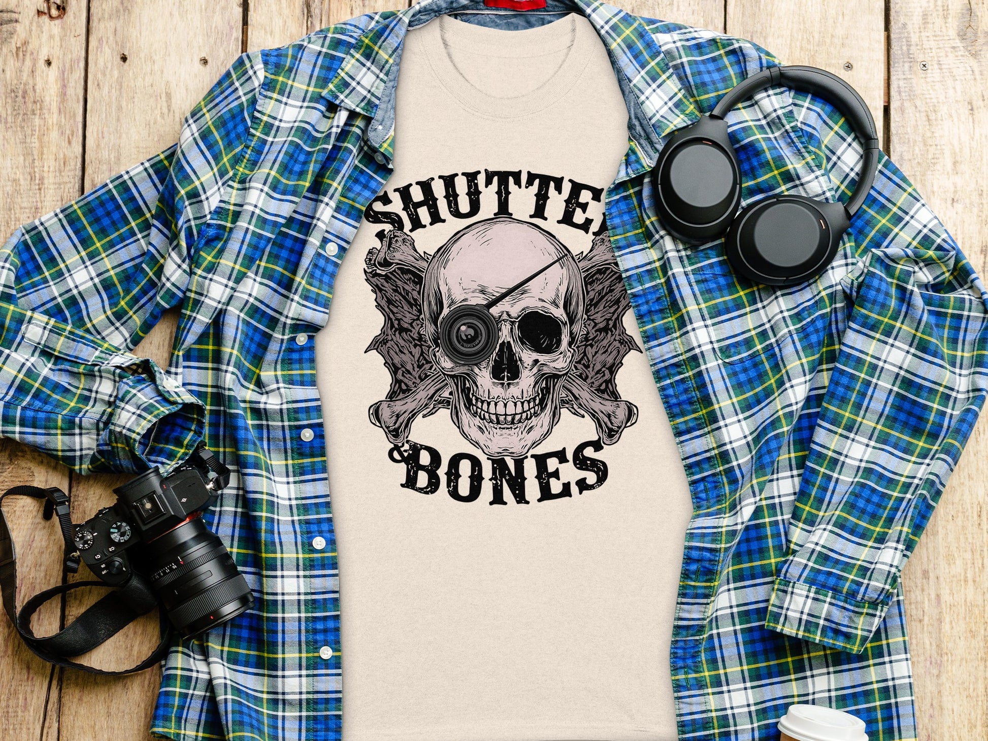 Shutter Bones Skull Graphic Classic Tee Product