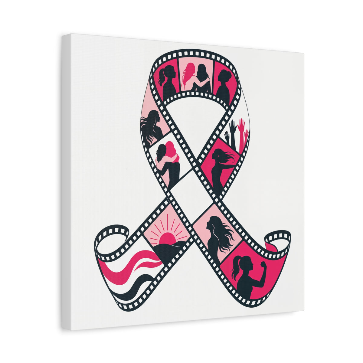 Film Strip Ribbon — Breast Cancer Awareness Canvas (Photographer Collection)
