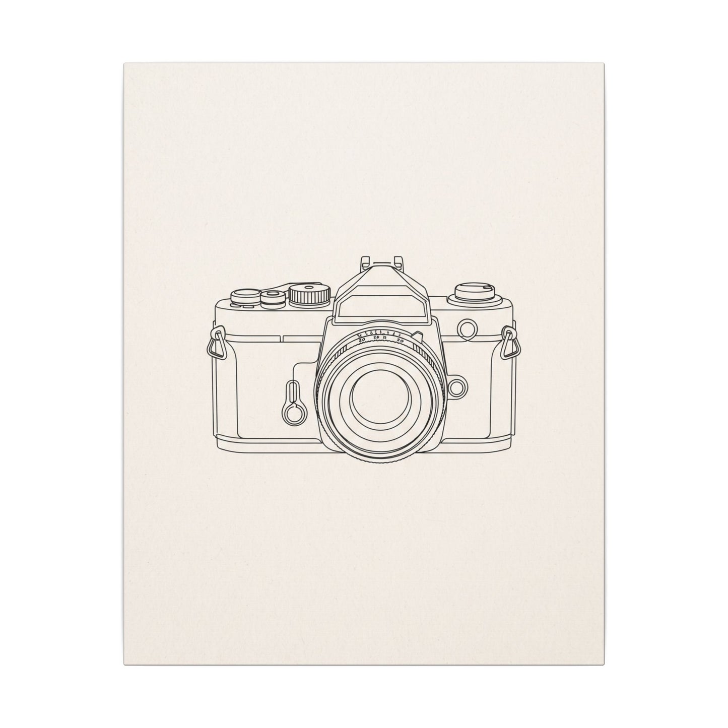 Line Art Camera Canvas Wall Art