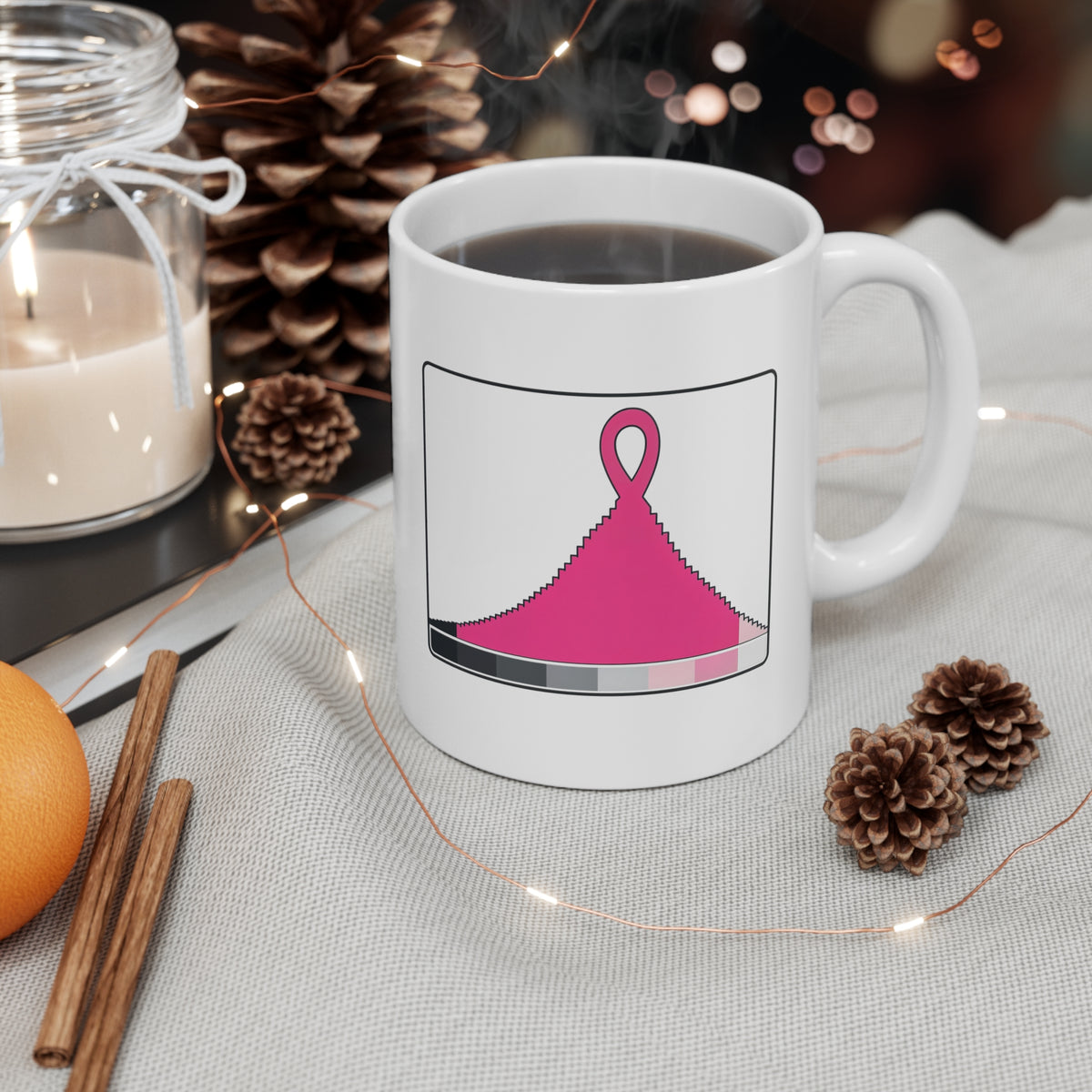 Histogram of Hope — Breast Cancer Awareness Mug (Photographer Collection)