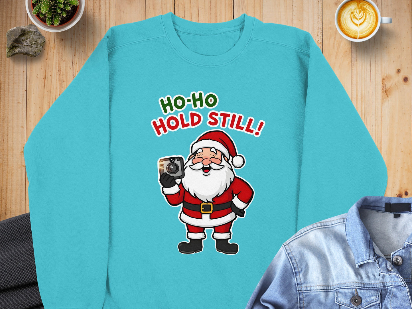 Santa Claus Ho-Ho Hold Still Printed Sweatshirt