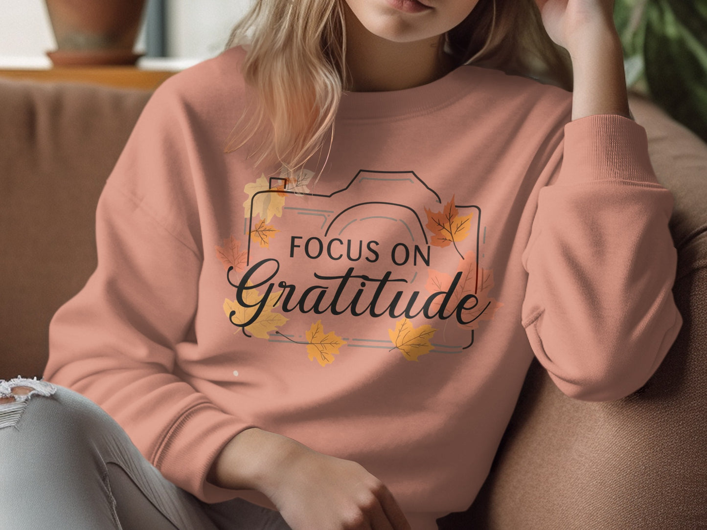 Focus On Gratitude Print Casual Wear Product